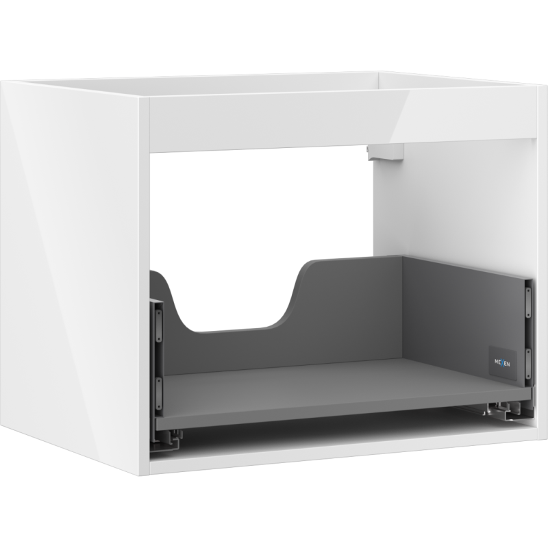 Mexen Box-A skrinka pod umývadlo 60 cm, 1 zásuvka, biely lesk - 91AX0-0600-470-1-00