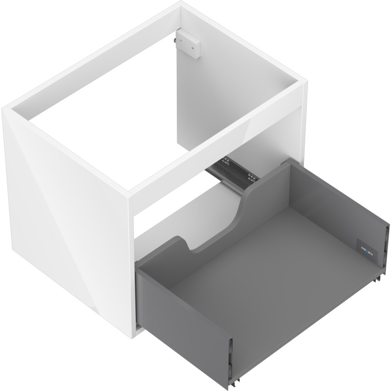 Mexen Box-A korpus skrinky pod umývadlo 60 cm, 1 zásuvka, biely lesk - 91AX0-0600-470-1-00