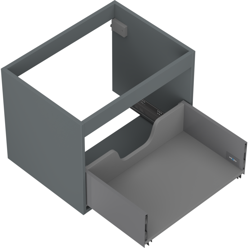 Mexen Box-A korpus skrinky pod umývadlo 60 cm, 1 zásuvka, grafit mat - 91AX0-0600-470-1-66