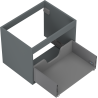 Mexen Box-A korpus skrinky pod umývadlo 60 cm, 1 zásuvka, grafit mat - 91AX0-0600-470-1-66