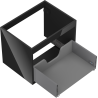 Mexen Box-A korpus skrinky pod umývadlo 60 cm, 1 zásuvka, čierny lesk - 91AX0-0600-470-1-70