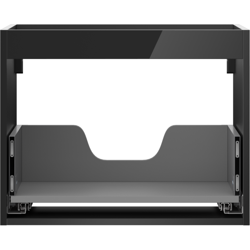 Mexen Box-A korpus skrinky pod umývadlovú dosku 60 cm, 1 zásuvka, čierny lesk - 91AX0-0600-470-1-70