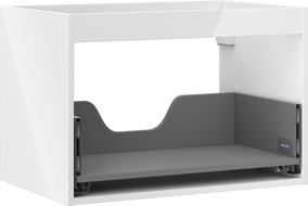 Mexen Box-A skriňový korpus pod umývadlo 70 cm, 1 zásuvka, biely lesk - 91AX0-0700-470-1-00
