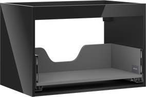 Mexen Box-A skriňová skrinka pod umývadlo 70 cm, 1 zásuvka, čierny lesk - 91AX0-0700-470-1-70