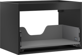 Mexen Box-A korpus skrinky pod umývadlo 70 cm, 1 zásuvka, čierny matný - 91AX0-0700-470-1-71