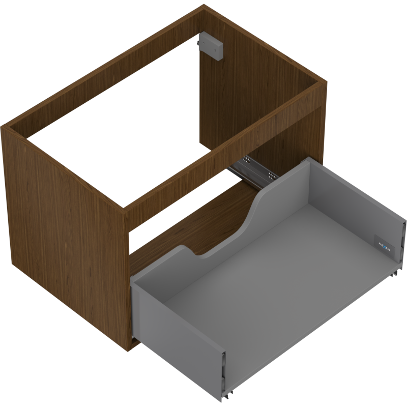 Mexen Box-A korpus skrinky pod umývadlo 70 cm, 1 zásuvka, orech - 91AX0-0700-470-1-86