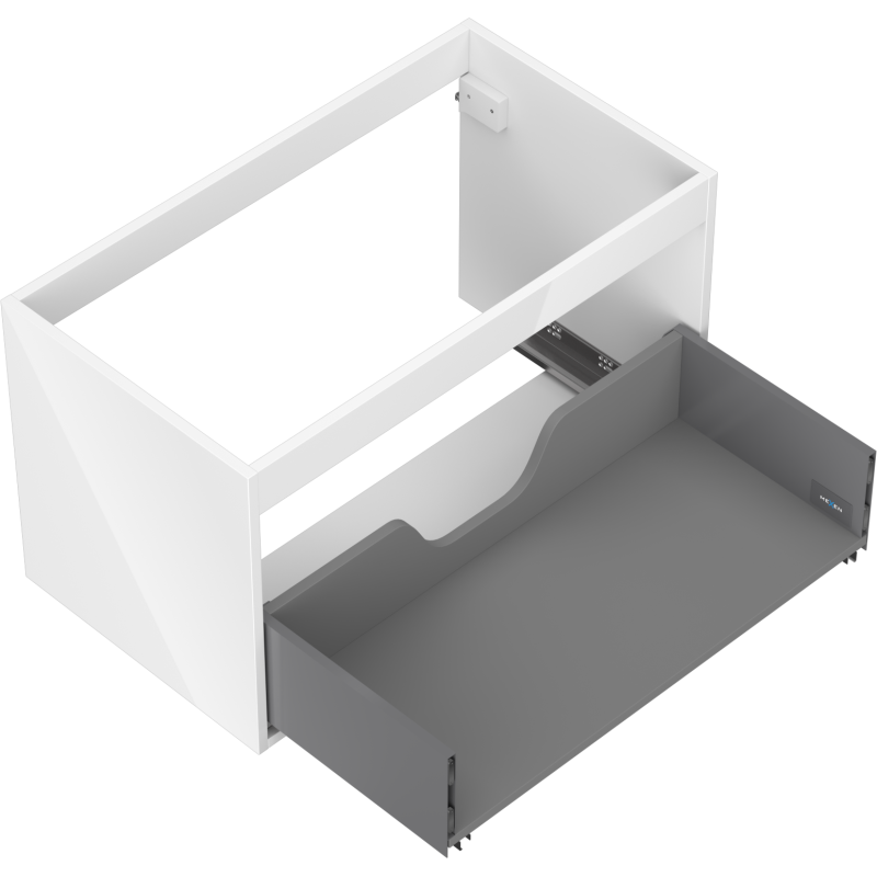 Mexen Box-A skrinka pod umývadlo 80 cm, 1 zásuvka, biely lesk - 91AX0-0800-470-1-00