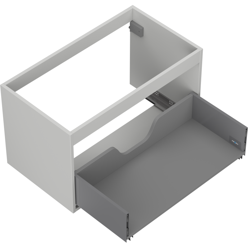 Mexen Box-A korpus skrinky pod umývadlo 80 cm, 1 zásuvka, sivý mat - 91AX0-0800-470-1-62