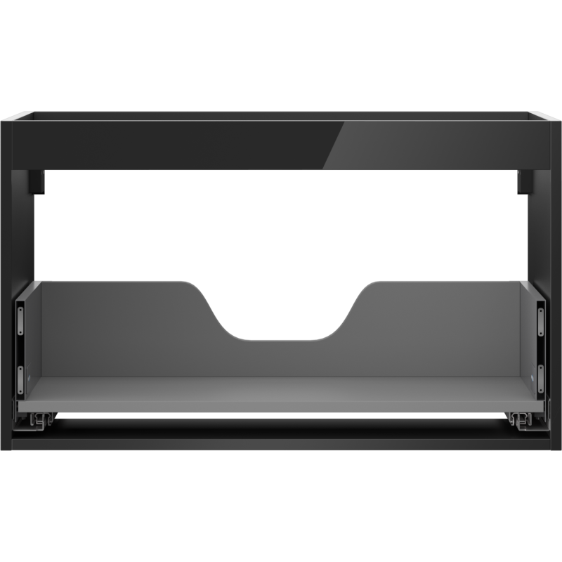 Mexen Box-A skrinka pod umývadlo 80 cm, 1 zásuvka, čierny lesk - 91AX0-0800-470-1-70