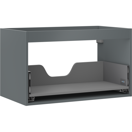 Mexen Box-A korpus skrinky pod umývadlo 80 cm, 1 zásuvka, grafitová matná - 91AX0-0800-470-1-66