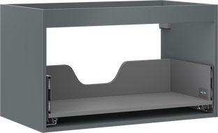 Mexen Box-A korpus skrinky pod umývadlo 80 cm, 1 zásuvka, grafitová matná - 91AX0-0800-470-1-66