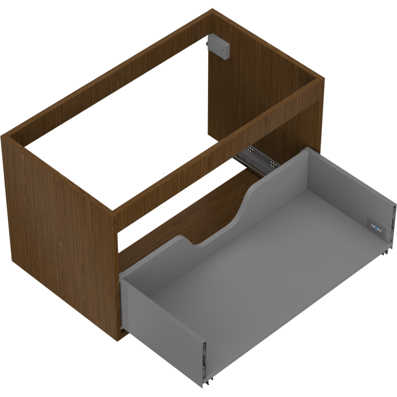 Mexen Box-A korpus skrinky pod umývadlo 80 cm, 1 zásuvka, orech - 91AX0-0800-470-1-86