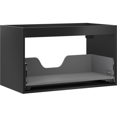 Mexen Box-A korpus skrinky pod umývadlo 80 cm, 1 zásuvka, čierny mat - 91AX0-0800-470-1-71