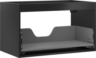 Mexen Box-A korpus skrinky pod umývadlo 80 cm, 1 zásuvka, čierny mat - 91AX0-0800-470-1-71