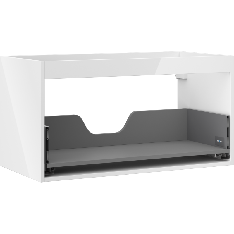 Mexen Box-A korpus skrinky pod umývadlo 90 cm, 1 zásuvka, biely lesk - 91AX0-0900-470-1-00
