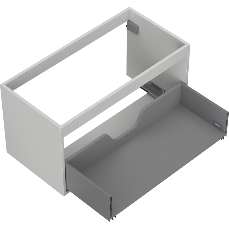 Mexen Box-A korpus skrinky pod umývadlo 90 cm, 1 zásuvka, sivý mat - 91AX0-0900-470-1-62
