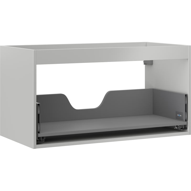 Mexen Box-A korpus skrinky pod umývadlo 90 cm, 1 zásuvka, sivý mat - 91AX0-0900-470-1-62