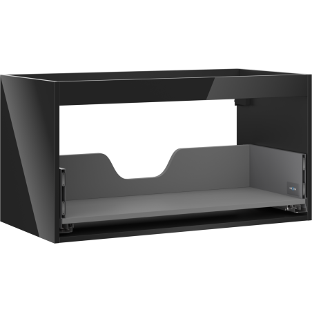 Mexen Box-A korpus skrinky pod umývadlo 90 cm, 1 zásuvka, čierny lesk - 91AX0-0900-470-1-70