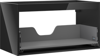 Mexen Box-A korpus skrinky pod umývadlo 90 cm, 1 zásuvka, čierny lesk - 91AX0-0900-470-1-70