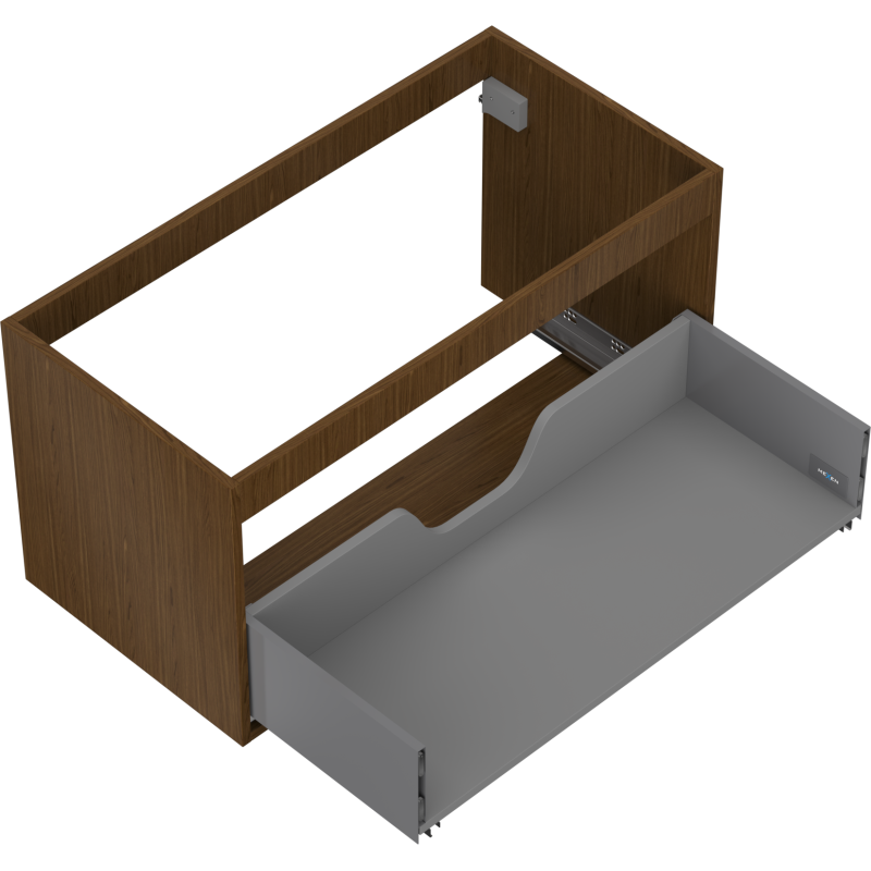 Mexen Box-A korpus skrinky pod umývadlo 90 cm, 1 zásuvka, orech - 91AX0-0900-470-1-86