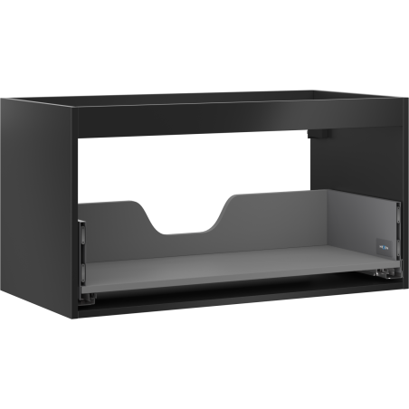 Mexen Box-A korpus skrinky pod umývadlo 90 cm, 1 zásuvka, čierny mat - 91AX0-0900-470-1-71