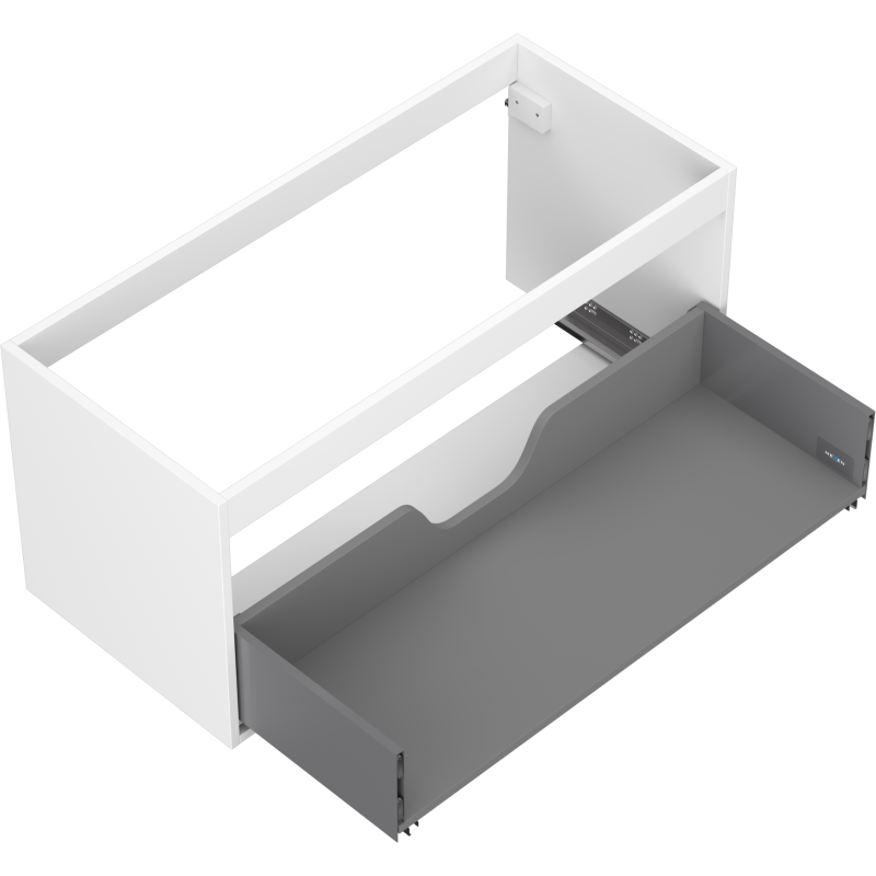 Mexen Box-A korpus skrinky pod umývadlo 100 cm, 1 zásuvka, biely mat - 91AX0-1000-470-1-01