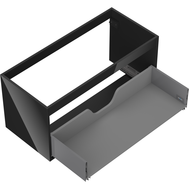 Mexen Box-A skrinka pod umývadlo 100 cm, 1 zásuvka, čierny lesk - 91AX0-1000-470-1-70