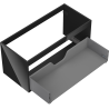 Mexen Box-A korpus kúpeľňovej skrinky 100 cm, 1 zásuvka, čierny lesk - 91AX0-1000-470-1-70