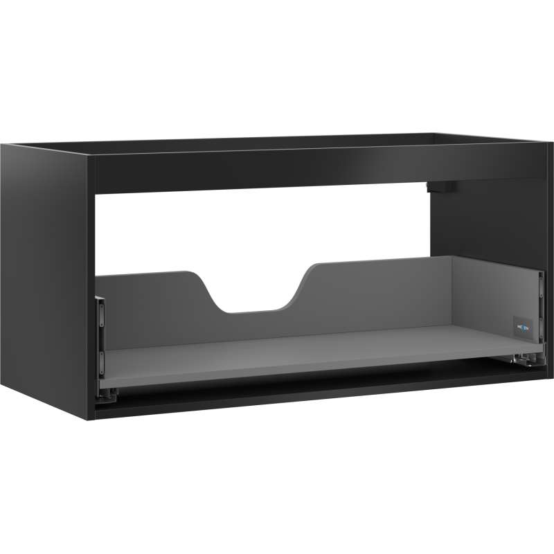 Mexen Box-A korpus skrinky pod umývadlo 100 cm, 1 zásuvka, čierny mat - 91AX0-1000-470-1-71