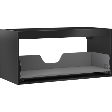 Mexen Box-A korpus kúpelňovej skrinky 100 cm, 1 zásuvka, čierny matný - 91AX0-1000-470-1-71