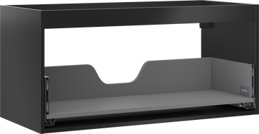 Mexen Box-A korpus kúpelňovej skrinky 100 cm, 1 zásuvka, čierny matný - 91AX0-1000-470-1-71