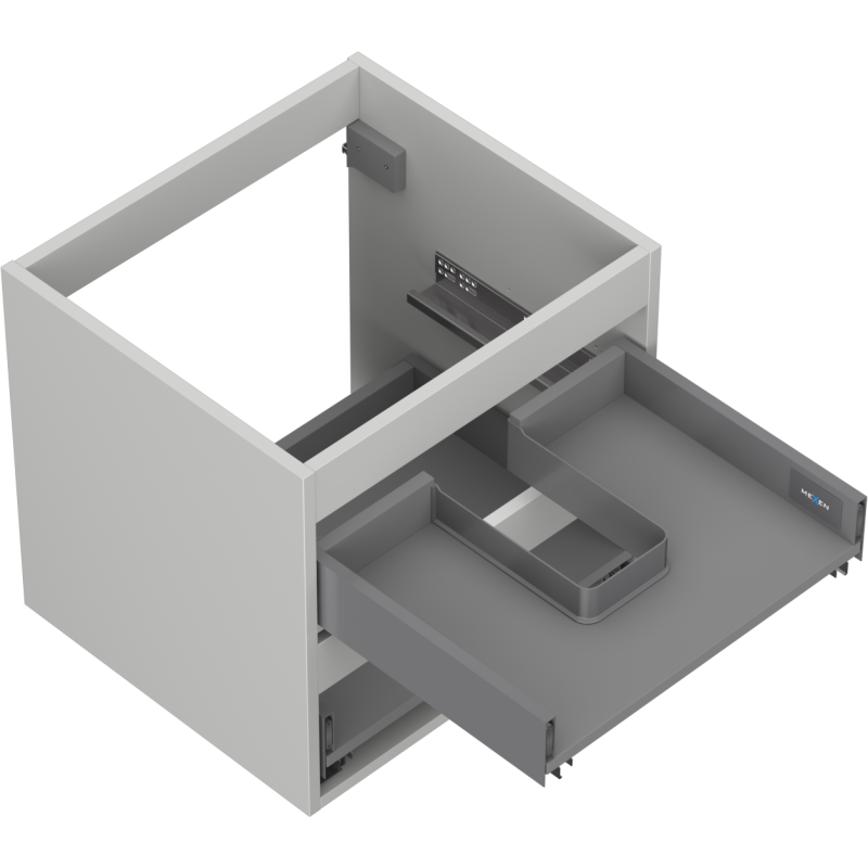 Mexen Box-A korpus skrinky pod umývadlo 50 cm, 2 zásuvky, šedý mat - 91AX0-0500-470-2-62