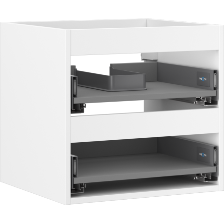 Mexen Box-A korpus skrinky pod umývadlo 50 cm, 2 zásuvky, biela matná - 91AX0-0500-470-2-01