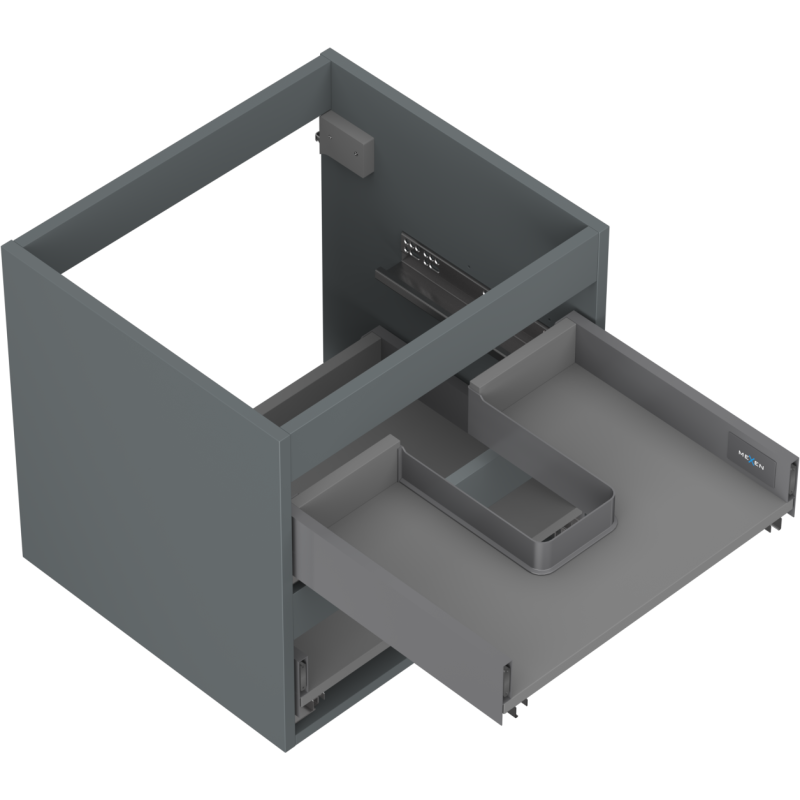 Mexen Box-A korpus skrinky pod umývadlo 50 cm, 2 zásuvky, grafit mat - 91AX0-0500-470-2-66