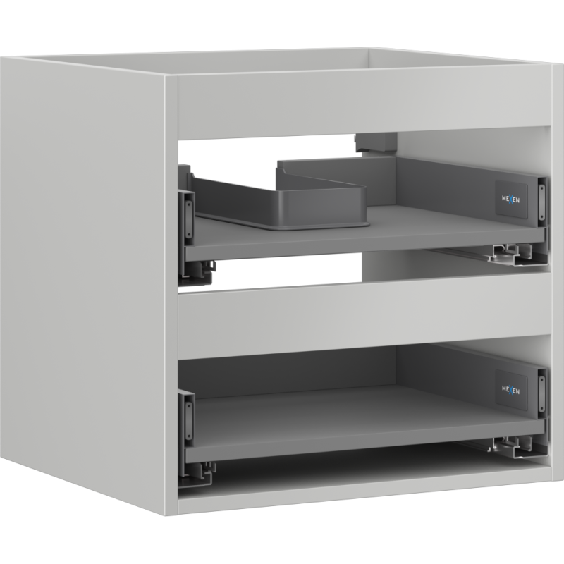 Mexen Box-A korpus skrinky pod umývadlo 50 cm, 2 zásuvky, šedý mat - 91AX0-0500-470-2-62