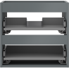Mexen Box-A korpus skrinky pod umývadlo 50 cm, 2 zásuvky, grafit matný - 91AX0-0500-470-2-66