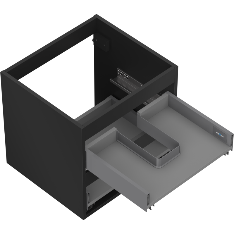 Mexen Box-A korpus skrinky pod umývadlo 50 cm, 2 zásuvky, čierny mat - 91AX0-0500-470-2-71