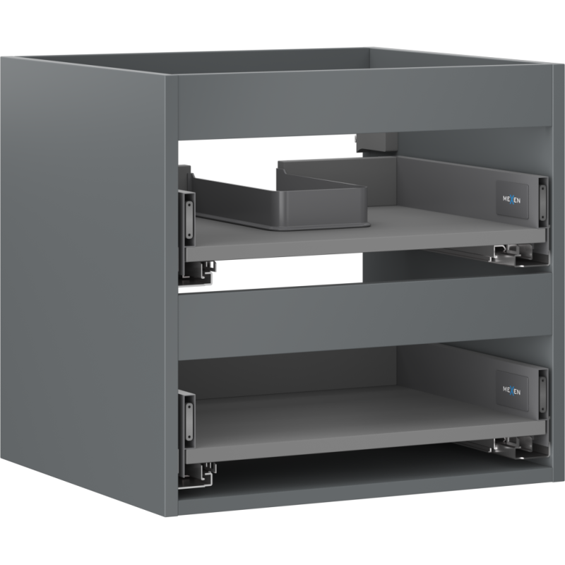 Mexen Box-A korpus skrinky pod umývadlo 50 cm, 2 zásuvky, grafit matný - 91AX0-0500-470-2-66