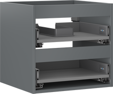 Mexen Box-A korpus skrinky pod umývadlo 50 cm, 2 zásuvky, grafit matný - 91AX0-0500-470-2-66