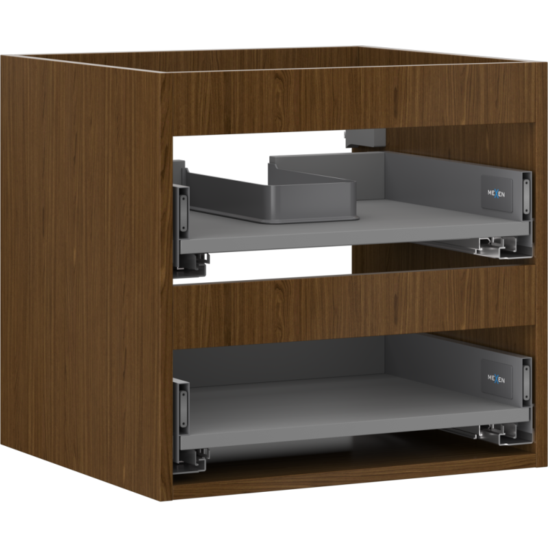 Mexen Box-A skrinka pod umývadlo 50 cm, 2 zásuvky, orech - 91AX0-0500-470-2-86