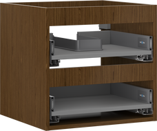 Mexen Box-A skrinka pod umývadlo 50 cm, 2 zásuvky, orech - 91AX0-0500-470-2-86