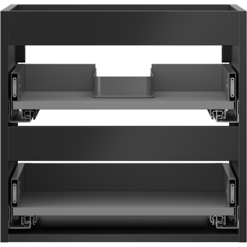 Mexen Box-A korpus skrinky pod umývadlo 50 cm, 2 zásuvky, čierny mat - 91AX0-0500-470-2-71