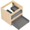 Mexen Box-A korpus skrinky pod umývadlo 50 cm, 2 zásuvky, dub - 91AX0-0500-470-2-81