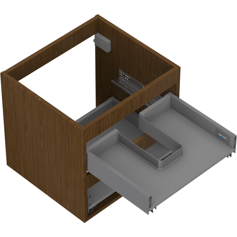 Mexen Box-A skrinka pod umývadlo 50 cm, 2 zásuvky, orech - 91AX0-0500-470-2-86