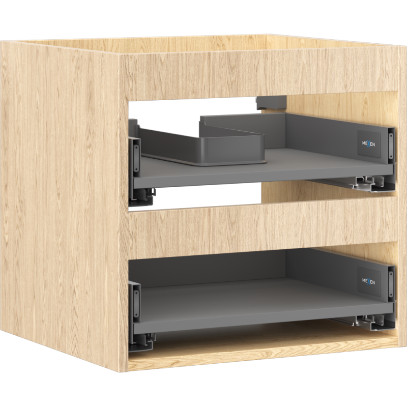 Mexen Box-A skrinka pod umývadlo 50 cm, 2 zásuvky, dub - 91AX0-0500-470-2-81