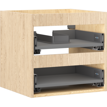 Mexen Box-A skrinka pod umývadlo 50 cm, 2 zásuvky, dub - 91AX0-0500-470-2-81