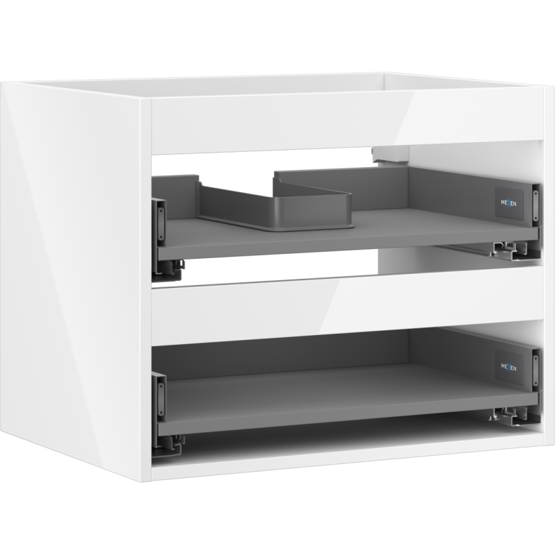 Mexen Box-A skrinka pod umývadlo, 60 cm, 2 zásuvky, biely lesk - 91AX0-0600-470-2-00