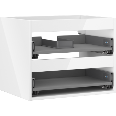 Mexen Box-A skrinka pod umývadlo, 60 cm, 2 zásuvky, biely lesk - 91AX0-0600-470-2-00