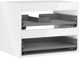 Mexen Box-A korpus skrinky pod umývadlo 60 cm, 2 zásuvky, biely lesk - 91AX0-0600-470-2-00