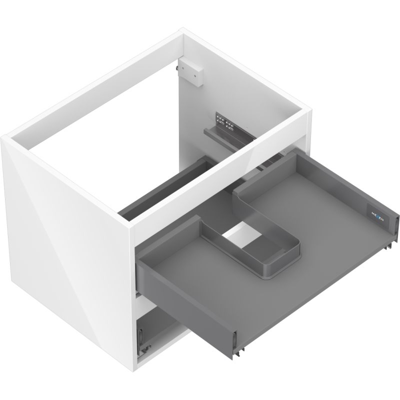 Mexen Box-A skrinka pod umývadlo, 60 cm, 2 zásuvky, biely lesk - 91AX0-0600-470-2-00